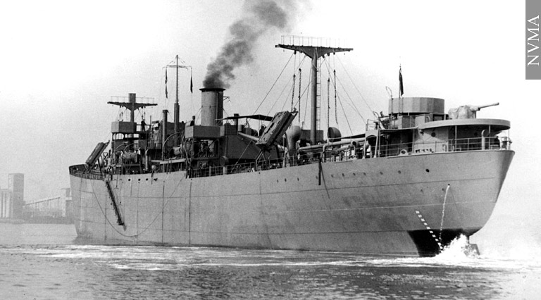Canadian Cargo Ship Fort Babine on sea trials in Burrard Inlet, 1942 (Photo Credit: North Vancouver Museum Association)